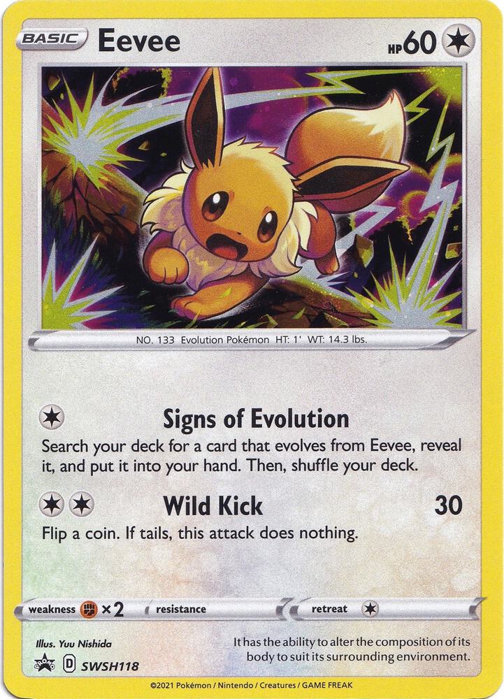 Pokemon Eevee SWSH118 SWSH Black Star Promos