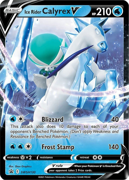 Pokemon Icy Rider Calyrex V SWSH130 SWSH Black Star Promos