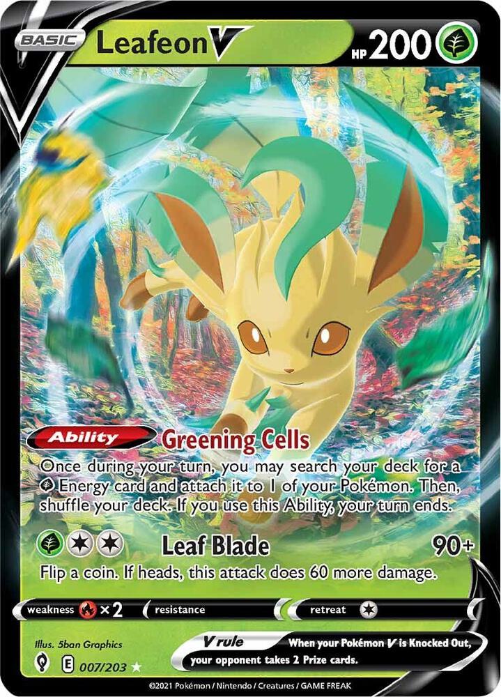 Pokemon Leafeon V 7/203 Evolving Skies