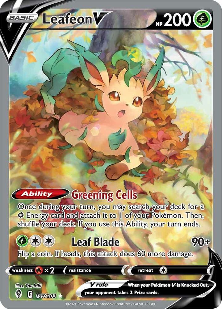 Pokemon Leafeon V 167/203 Evolving Skies