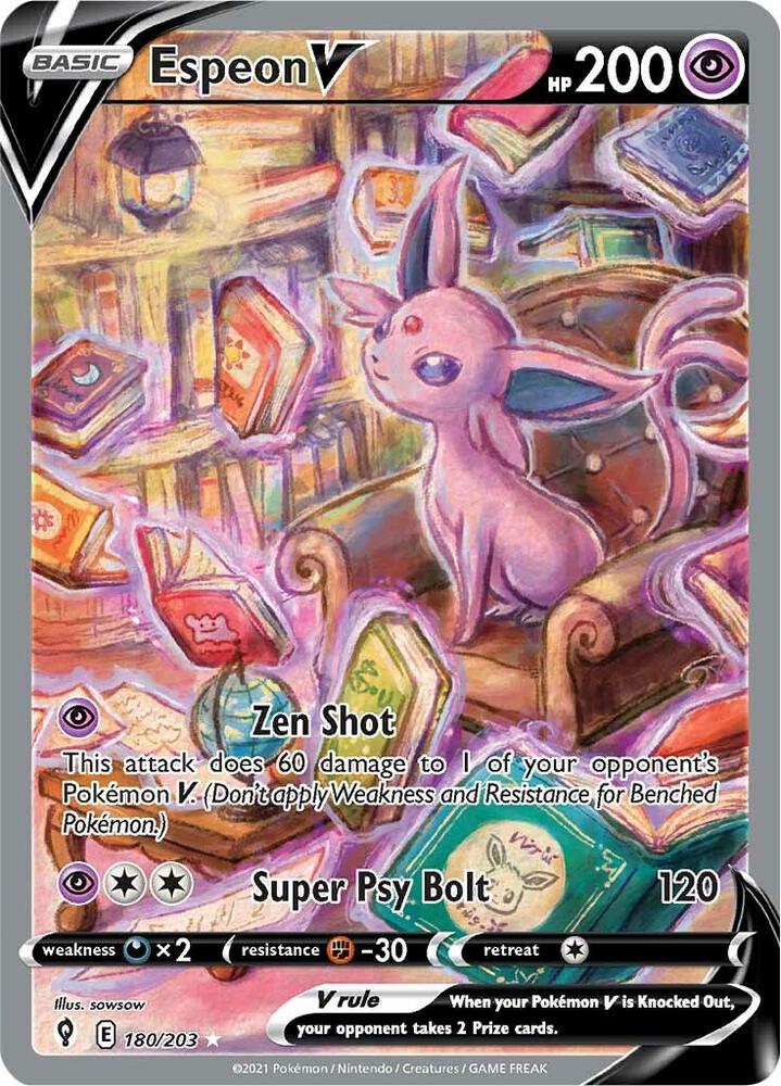 Pokemon Espeon V 180/203 Evolving Skies