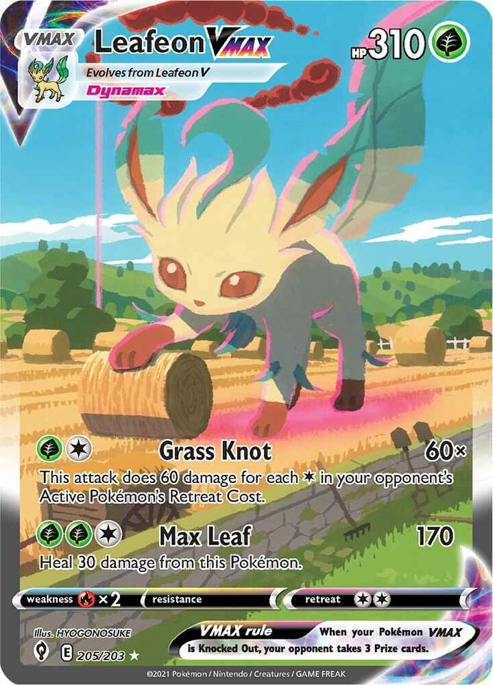 Pokemon Leafeon VMAX 205/203 Evolving Skies