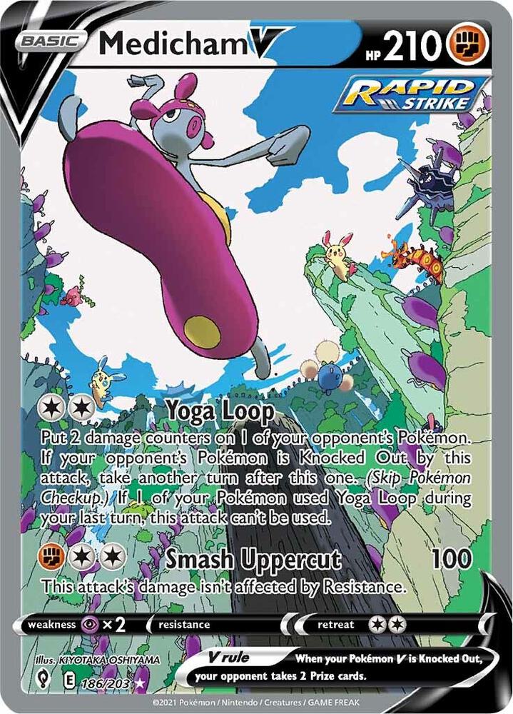 Pokemon Medicham V 186/203 Evolving Skies