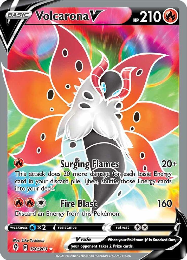 Pokemon Volcarona V 170/203 Evolving Skies