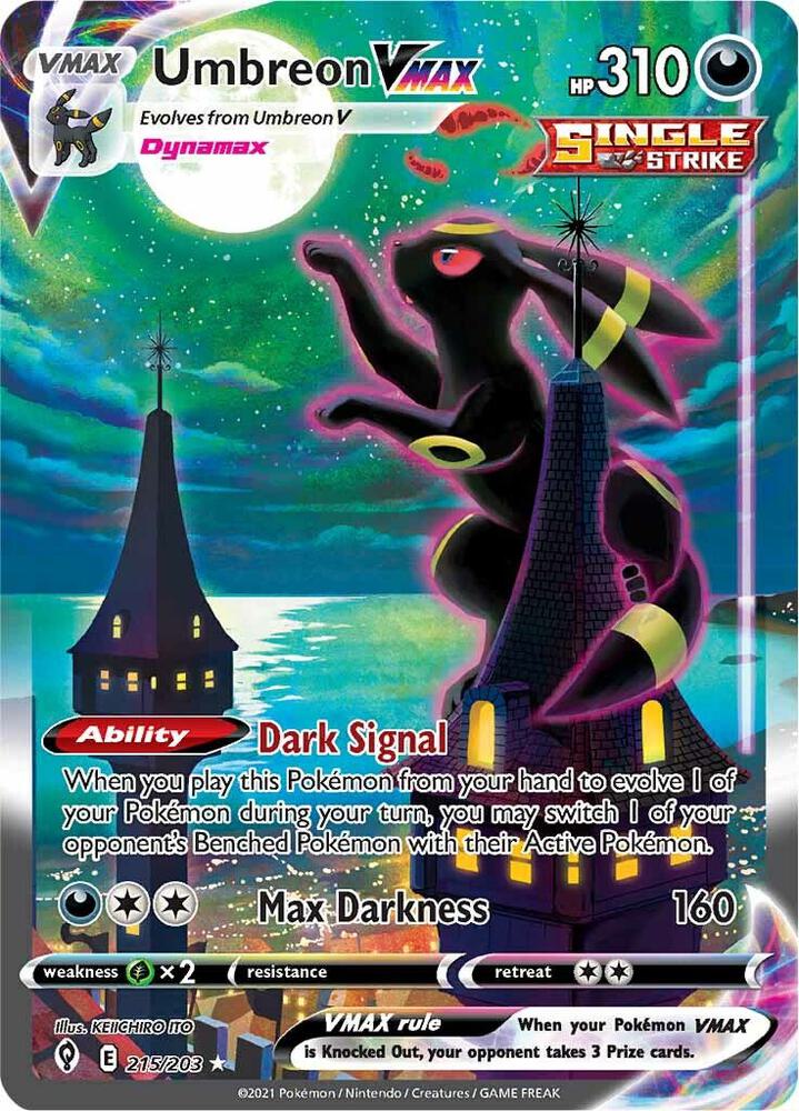 Pokemon Umbreon VMAX 215/203 Evolving Skies