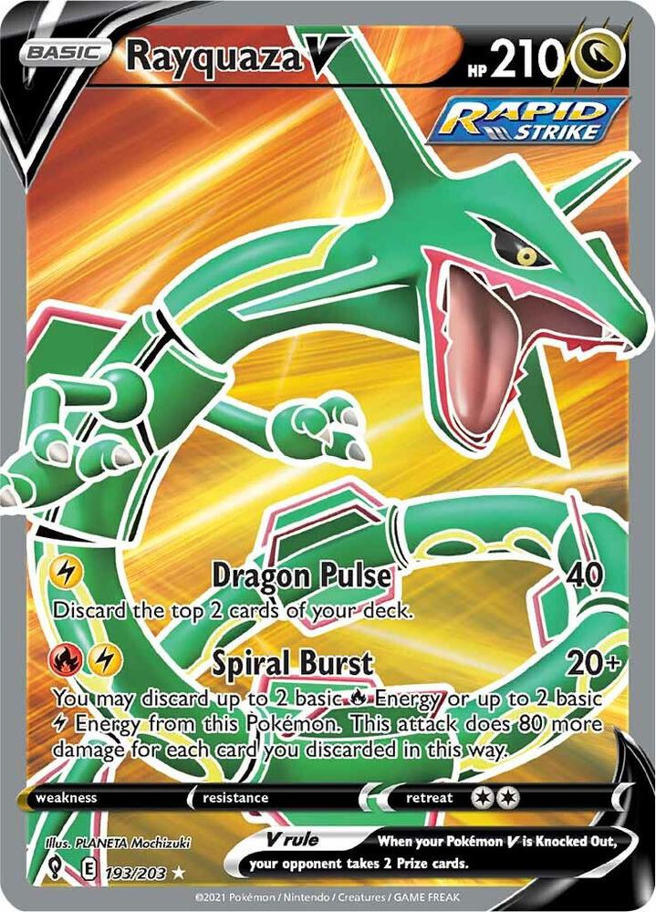 Pokemon Rayquaza V 193/203 Evolving Skies