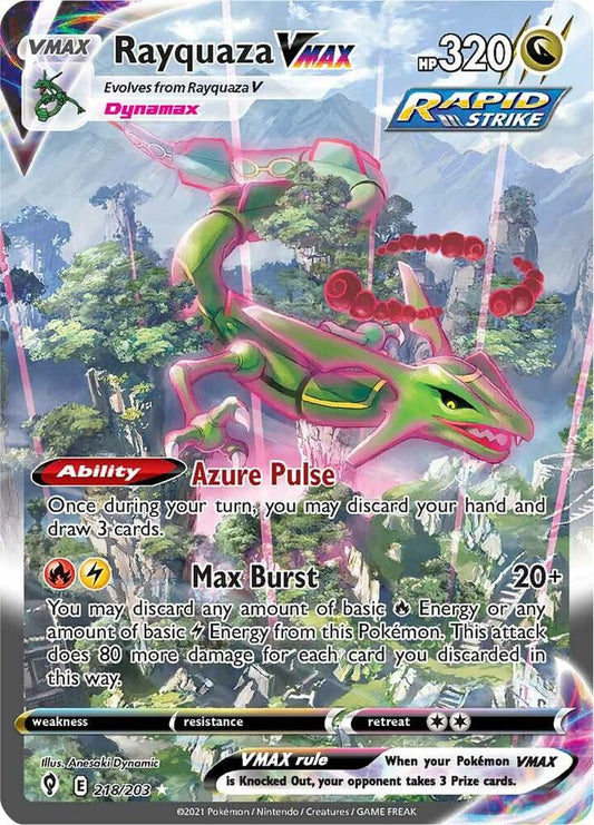 Pokemon Rayquaza VMAX 218/203 Evolving Skies