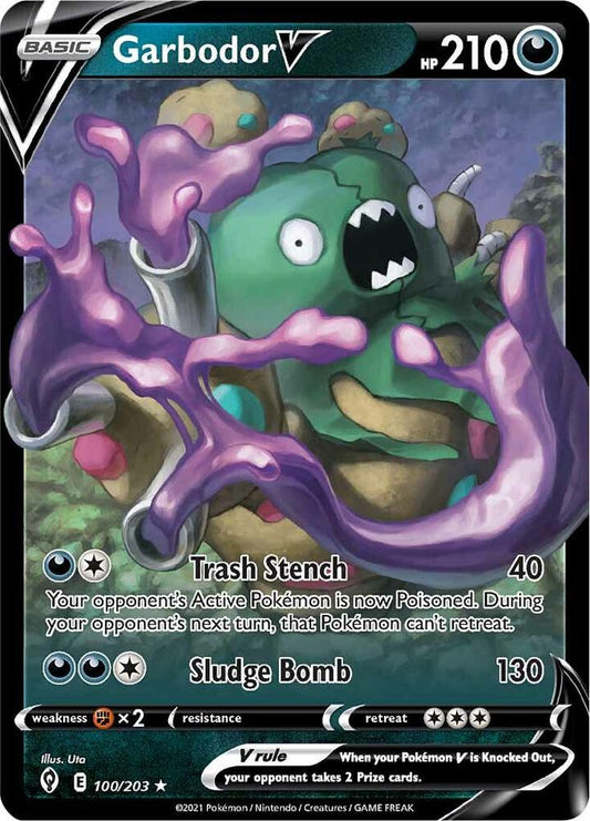 Pokemon Garbodor V 100/203 Evolving Skies