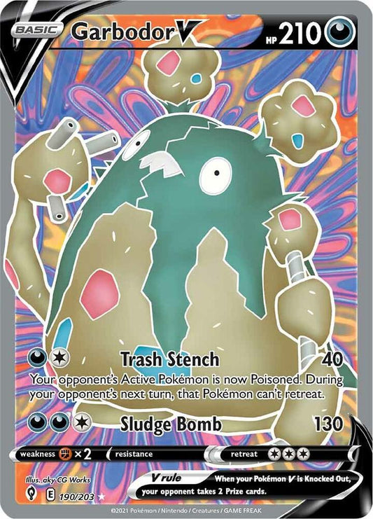 Pokemon Garbodor V 190/203 Evolving Skies
