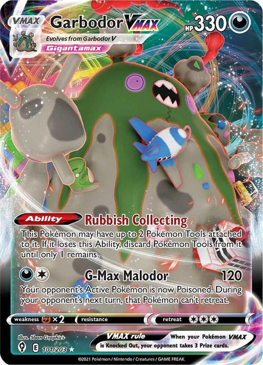 Pokemon Garbodor VMAX 101/203 Evolving Skies
