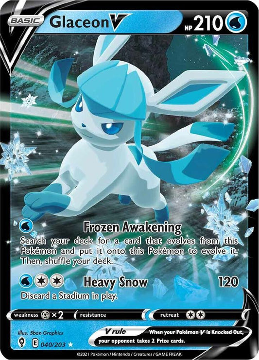 Pokemon Glaceon V 40/203 Evolving Skies