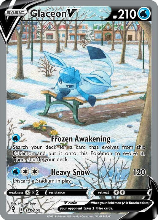Pokemon Glaceon V 175/203 Evolving Skies