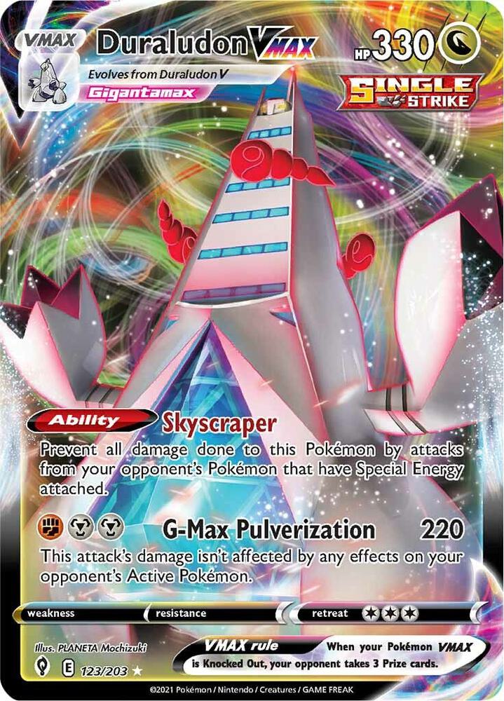 Pokemon Duraludon VMAX 123/203 Evolving Skies