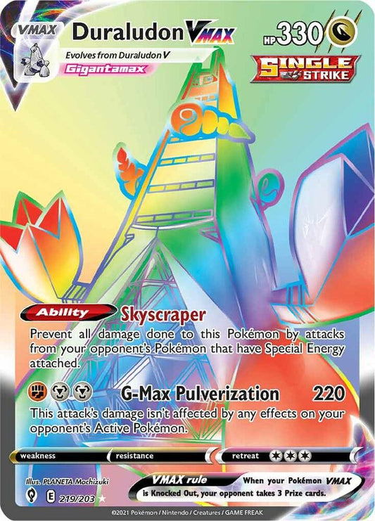 Pokemon Duraludon VMAX 219/203 Evolving Skies
