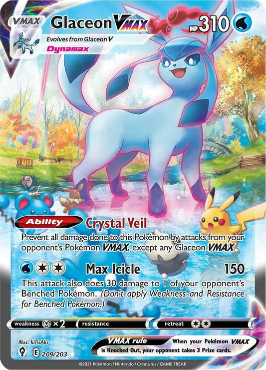 Pokemon Glaceon VMAX 209/203 Evolving Skies