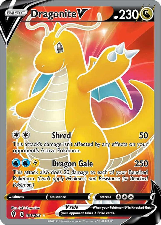 Pokemon Dragonite V 191/203 Evolving Skies