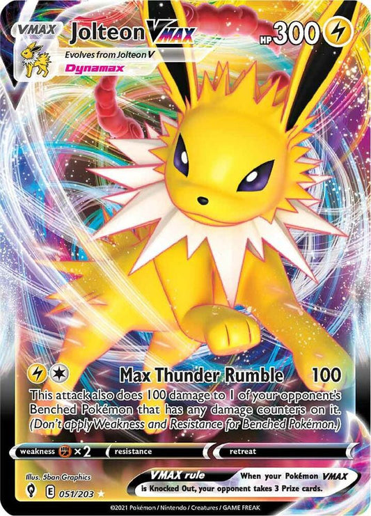 Pokemon Jolteon VMAX 51/203 Evolving Skies
