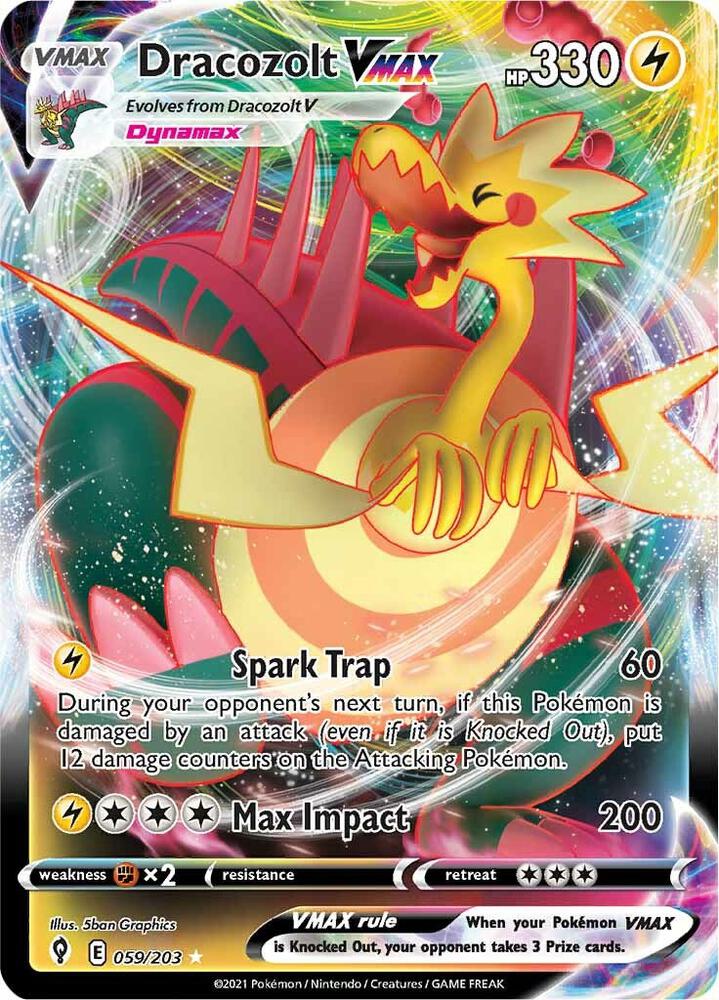 Pokemon Dracozolt VMAX 59/203 Evolving Skies