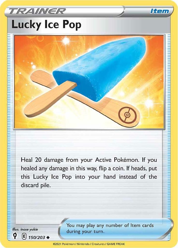 Pokemon Lucky Ice Pop 150/203 Evolving Skies