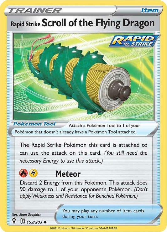 Pokemon Rapid Strike Scroll of the Flying Dragon 153/203 Evolving Skies