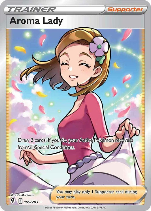Pokemon Aroma Lady 199/203 Evolving Skies