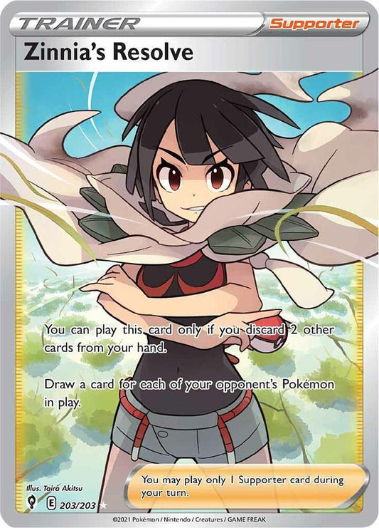 Pokemon Zinnia's Resolve 203/203 Evolving Skies