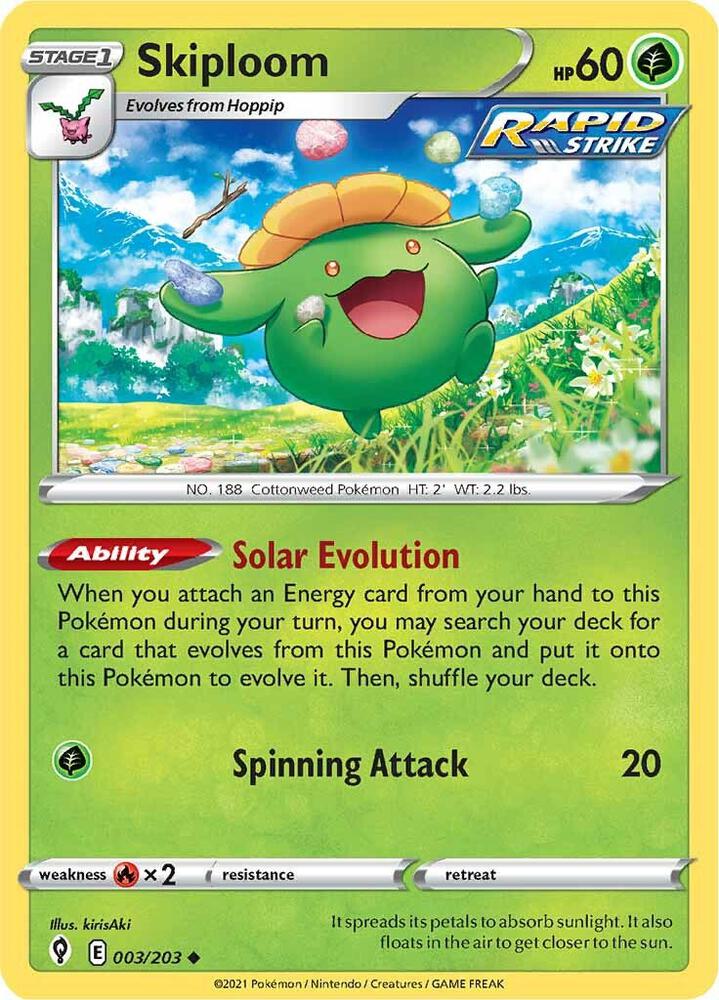 Pokemon Skiploom 3/203 Evolving Skies