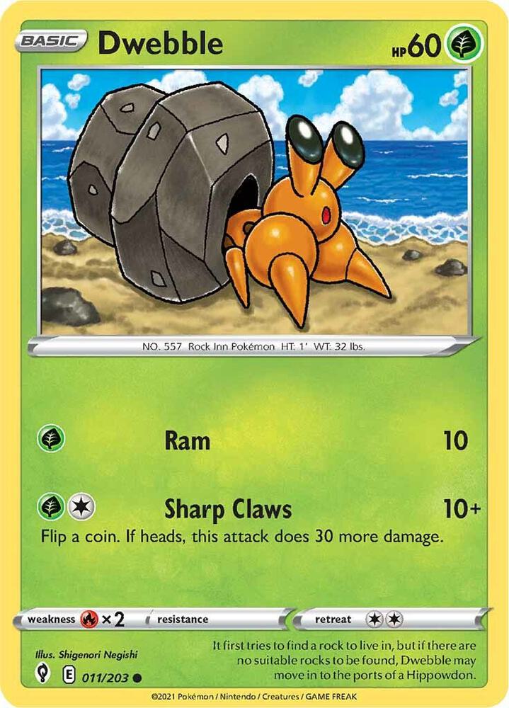 Pokemon Dwebble 11/203 Evolving Skies