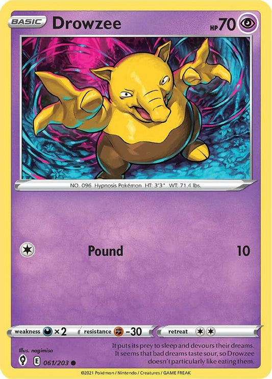 Pokemon Drowzee 61/203 Evolving Skies