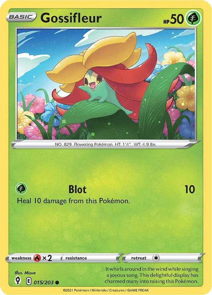 Pokemon Gossifleur 15/203 Evolving Skies