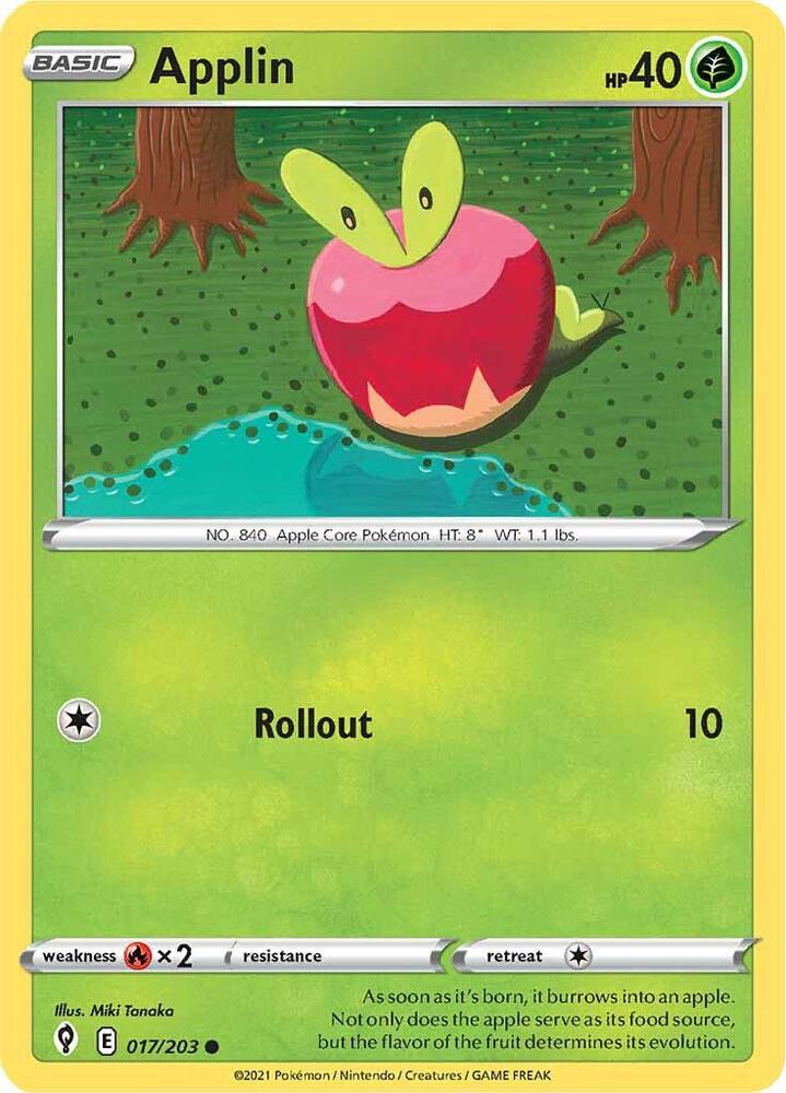 Pokemon Applin 17/203 Evolving Skies