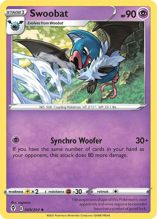 Pokemon Swoobat 69/203 Evolving Skies