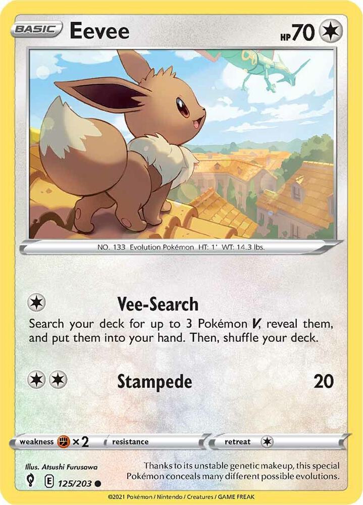 Pokemon Eevee 125/203 Evolving Skies