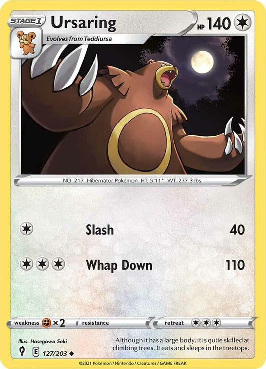 Pokemon Ursaring 127/203 Evolving Skies