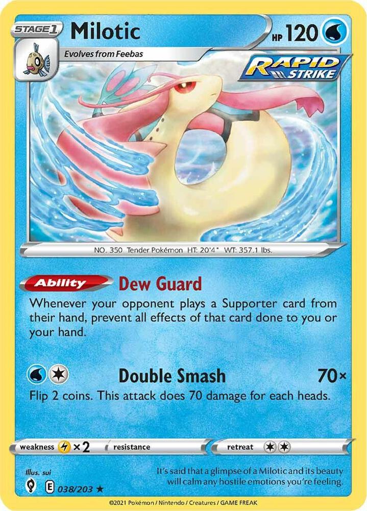 Pokemon Milotic 38/203 Evolving Skies