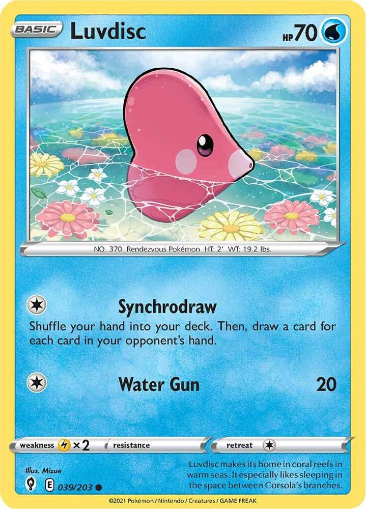 Pokemon Luvdisc 39/203 Evolving Skies