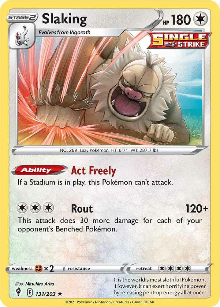 Pokemon Slaking 131/203 Evolving Skies