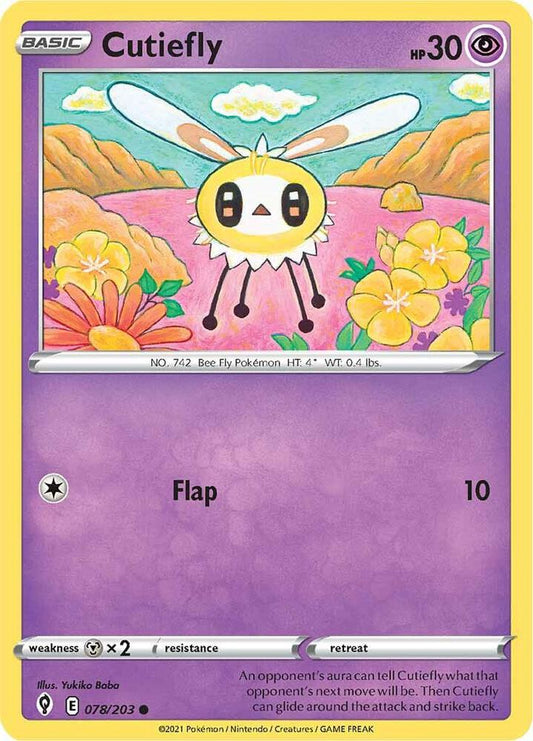 Pokemon Cutiefly 78/203 Evolving Skies
