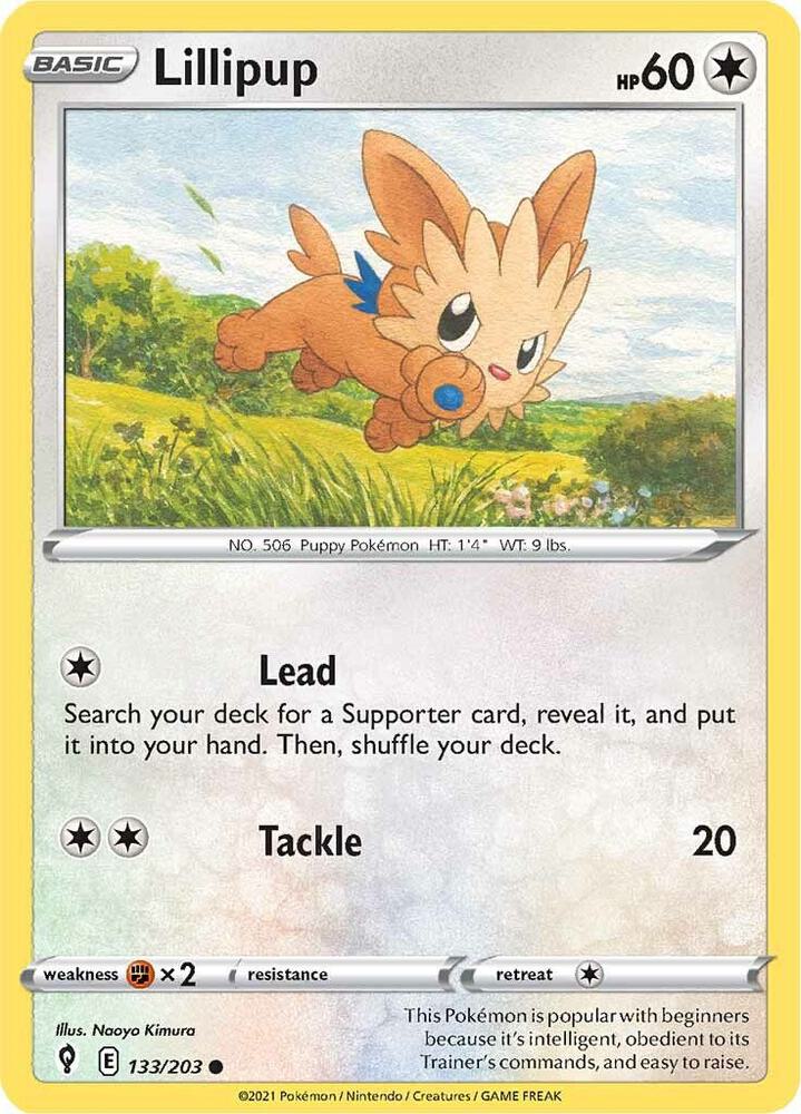 Pokemon Lillipup 133/203 Evolving Skies