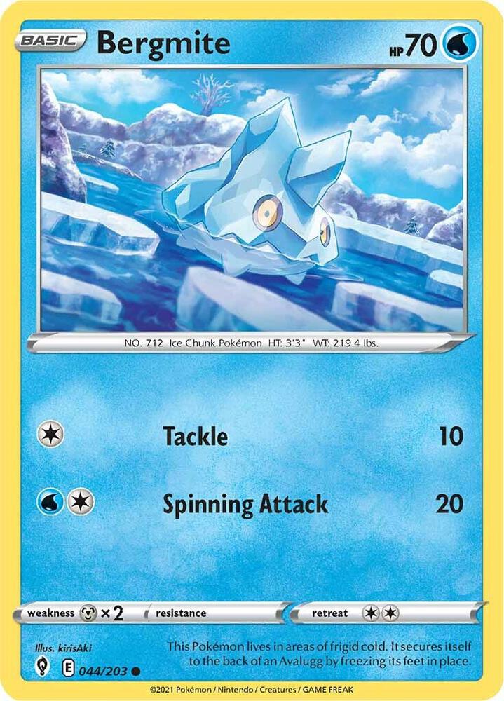 Pokemon Bergmite 44/203 Evolving Skies