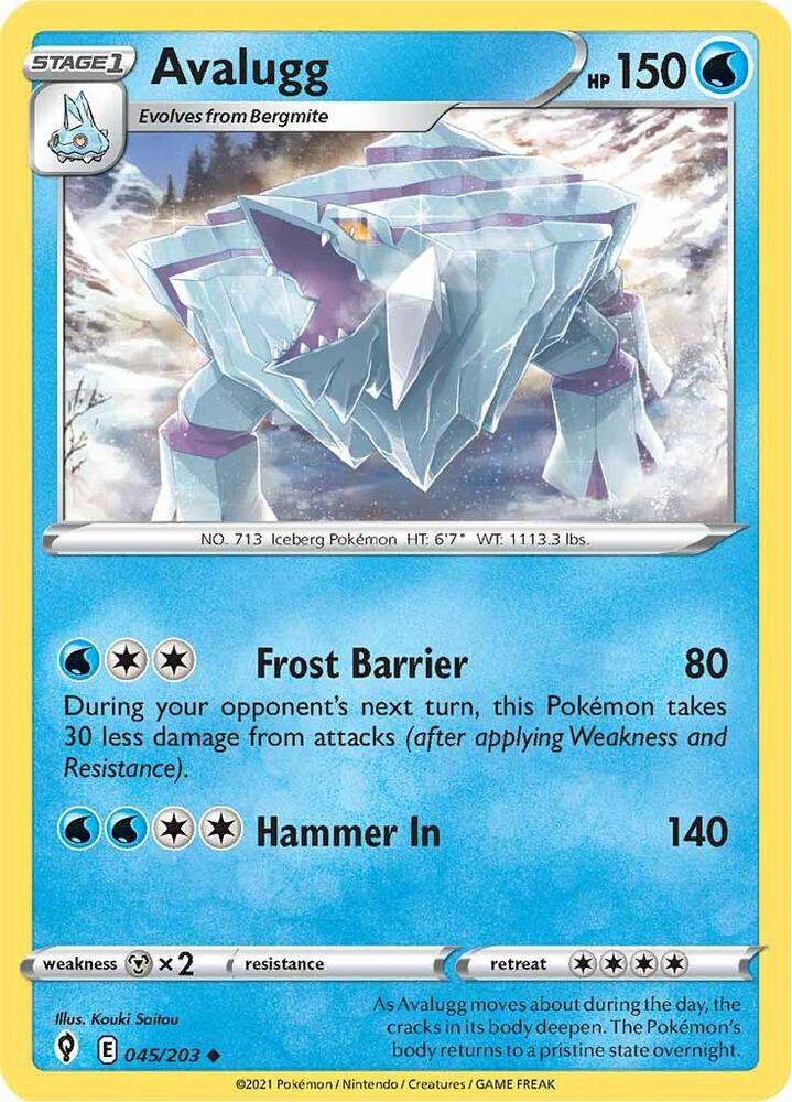 Pokemon Avalugg 45/203 Evolving Skies