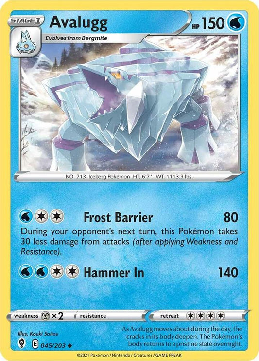 Pokemon Avalugg 45/203 Evolving Skies