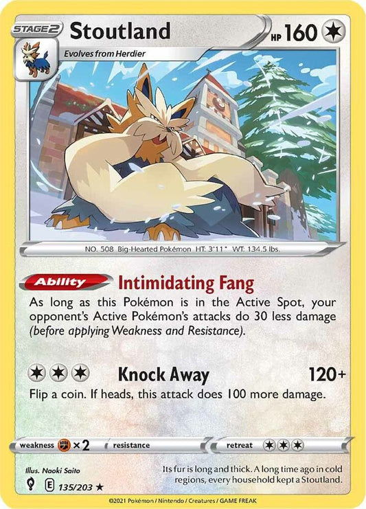 Pokemon Stoutland 135/203 Evolving Skies