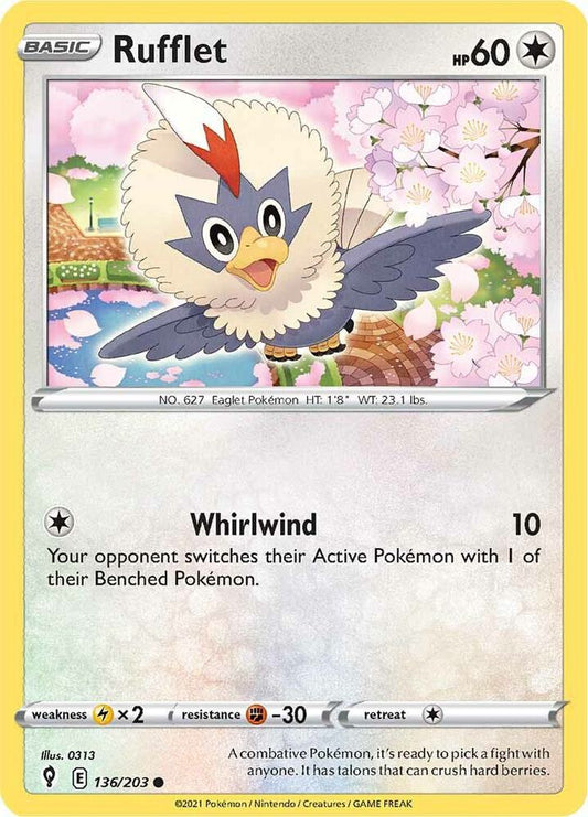 Pokemon Rufflet 136/203 Evolving Skies