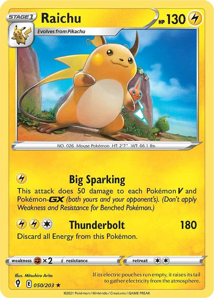 Pokemon Raichu 50/203 Evolving Skies