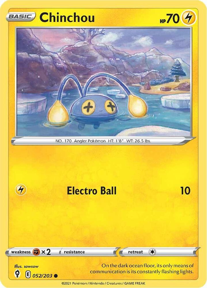 Pokemon Chinchou 52/203 Evolving Skies