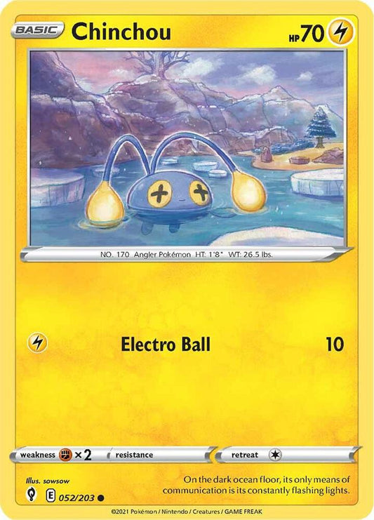 Pokemon Chinchou 52/203 Evolving Skies
