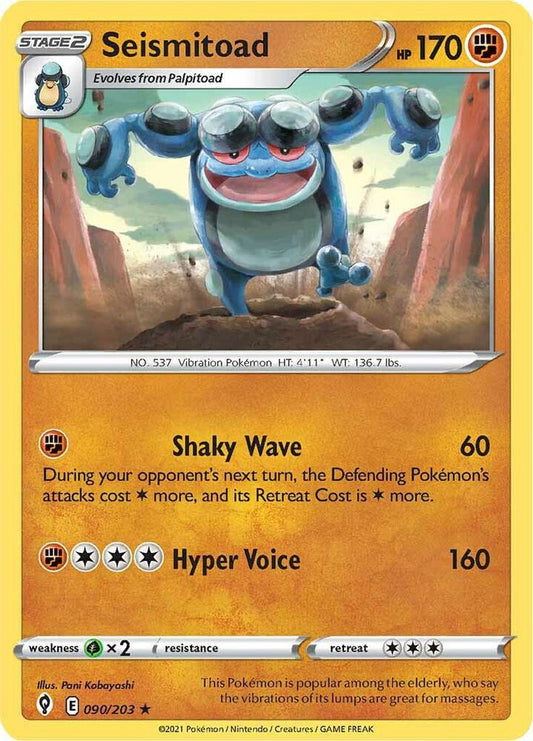 Pokemon Seismitoad 90/203 Evolving Skies