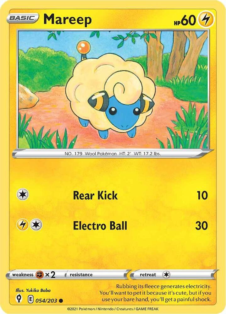 Pokemon Mareep 54/203 Evolving Skies