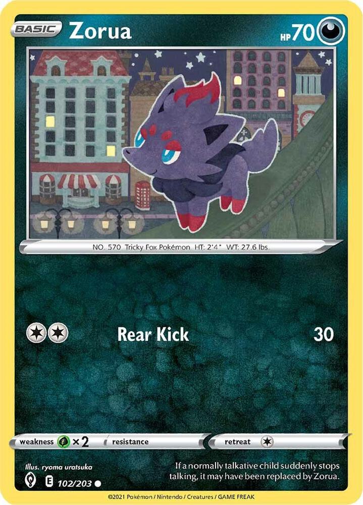 Pokemon Zorua 102/203 Evolving Skies